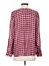 Joie 100% Silk Plaid Pink Long Sleeve Silk Top Size S - photo 2