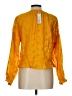 OUTERKNOWN 100% Cotton Solid Yellow Long Sleeve Blouse Size L - photo 2