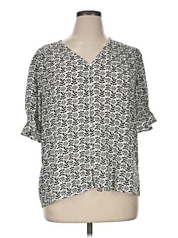 Ann Taylor LOFT Short Sleeve Henley (view 1)