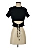 BCBGeneration Black Short Sleeve Top Size XS - photo 1