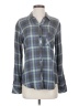Rails 100% Rayon Plaid Gray Long Sleeve Button-Down Shirt Size S - photo 1