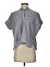 Everlane Stripes Gray Short Sleeve Blouse Size 00 - photo 1