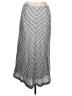 Talbots Chevron-herringbone Silver Casual Skirt Size 10 - photo 2
