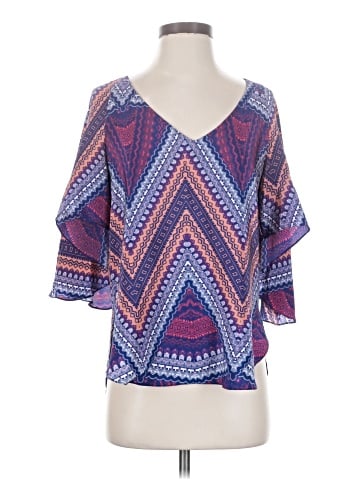 Amanda Uprichard 3/4 Sleeve Silk Top (view 1)
