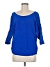 MNG Suit Blue 3/4 Sleeve Top Size 6 - photo 1
