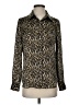 Equipment 100% Polyester Animal Print Gold Long Sleeve Blouse Size XS - photo 1