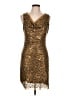 Max Studio 100% Nylon Gold Cocktail Dress Size L - photo 1