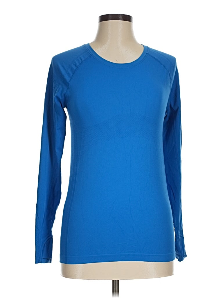 Pre-owned Athleta Long Sleeve T-shirt In Blue