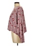 Lucky Brand Floral Burgundy Pullover Sweater Size L - photo 5