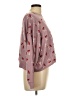 Lucky Brand Floral Burgundy Pullover Sweater Size L - photo 4