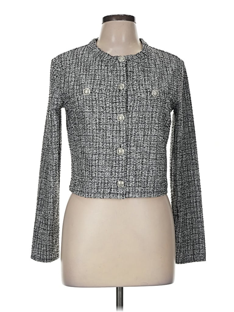 H&m Long Sleeve Blouse In Gray