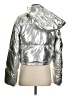 Alo 100% Polyester Metallic Silver Jacket Size XS - photo 2