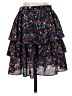J.Crew 100% Polyester Floral Blue Casual Skirt Size 00 - photo 1