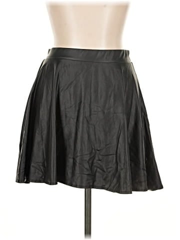 Love Faux Leather Skirt (view 1)
