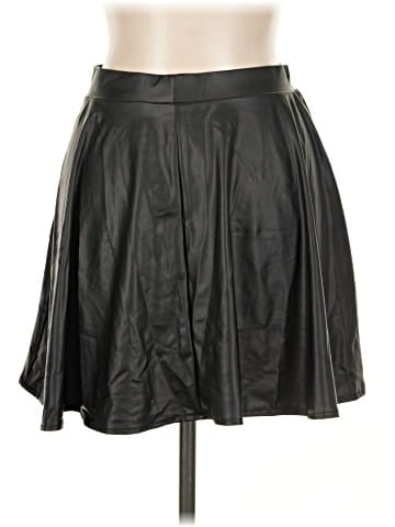 Love Faux Leather Skirt (view 2)