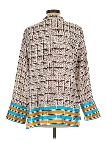 J.Crew Collection Long Sleeve Silk Top (view 2)