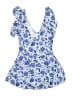 Assorted Brands Print Blue Romper Size M - photo 2