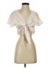 Shein Ivory Short Sleeve Blouse Size 4 - photo 1