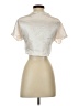 Shein Ivory Short Sleeve Blouse Size 4 - photo 2