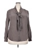 Ann Taylor Gray Long Sleeve Blouse Size XXL - photo 1