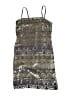 Kay Unger 100% Polyester Metallic Silver Blue Cocktail Dress Size 2 - photo 1