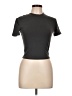 Zara Solid Gray Short Sleeve Turtleneck Size L - photo 1