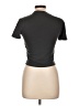 Zara Solid Gray Short Sleeve Turtleneck Size L - photo 2