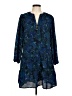 Time and Tru 100% Polyester Paisley Blue Casual Dress Size M - photo 1