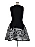 DKNY 100% Polyester Graphic Black Cocktail Dress Size 16 - photo 2