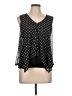 Green Envelope Black Sleeveless Blouse Size L - photo 1