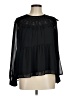 Daniel Rainn 100% Polyester Black Long Sleeve Blouse Size M - photo 1