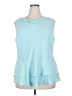 Lane Bryant 100% Polyester Teal Sleeveless Blouse Size 20 - photo 1