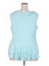 Lane Bryant 100% Polyester Teal Sleeveless Blouse Size 20 - photo 2