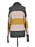Olivia Sky Color Block Gray Turtleneck Sweater Size L - photo 2