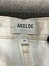 AGOLDE 100% Cotton Ivory Denim Shorts Size 28 waist - photo 3