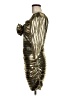 LoveShackFancy 100% Polyester Metallic Gold Cocktail Dress Size 6 - photo 5