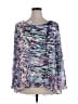 Jennifer Lopez 100% Polyester Purple Long Sleeve Blouse Size 1X - photo 1