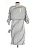 Max Studio Stripes White Casual Dress Size L - photo 2