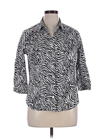 212 Collection 3/4 Sleeve Button-Down Shirt (view 1)