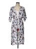 LOFT Beach 100% Rayon Print White Casual Dress Size L - photo 1