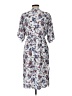 LOFT Beach 100% Rayon Print White Casual Dress Size L - photo 2