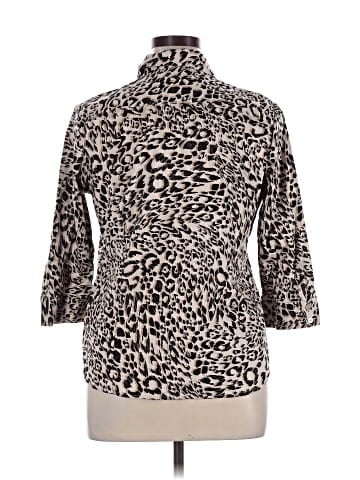 212 Collection 3/4 Sleeve Button-Down Shirt (view 2)
