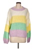 Lili Sidonio Molly Bracken Color Block White Pullover Sweater Size L - photo 1