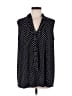 Beacon Polka Dots Black Sleeveless Button-Down Shirt Size M (estimated) - photo 1