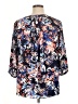 Not Your Daughter's Jeans Floral Blue 3/4 Sleeve Blouse Size 1X - photo 2