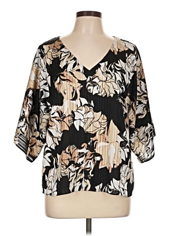 White House Black Market 3/4 Sleeve Blouse (view 1)