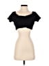 SEEK The Label 100% Polyester Black Short Sleeve Top Size S - photo 1