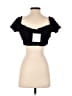 SEEK The Label 100% Polyester Black Short Sleeve Top Size S - photo 2