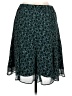 George 100% Polyester Paisley Teal Casual Skirt Size 6 - photo 2
