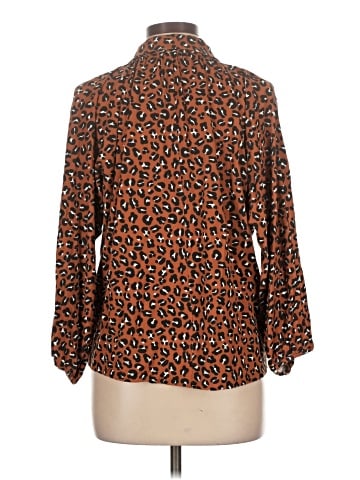 Porridge 3/4 Sleeve Button-Down Shirt (view 2)